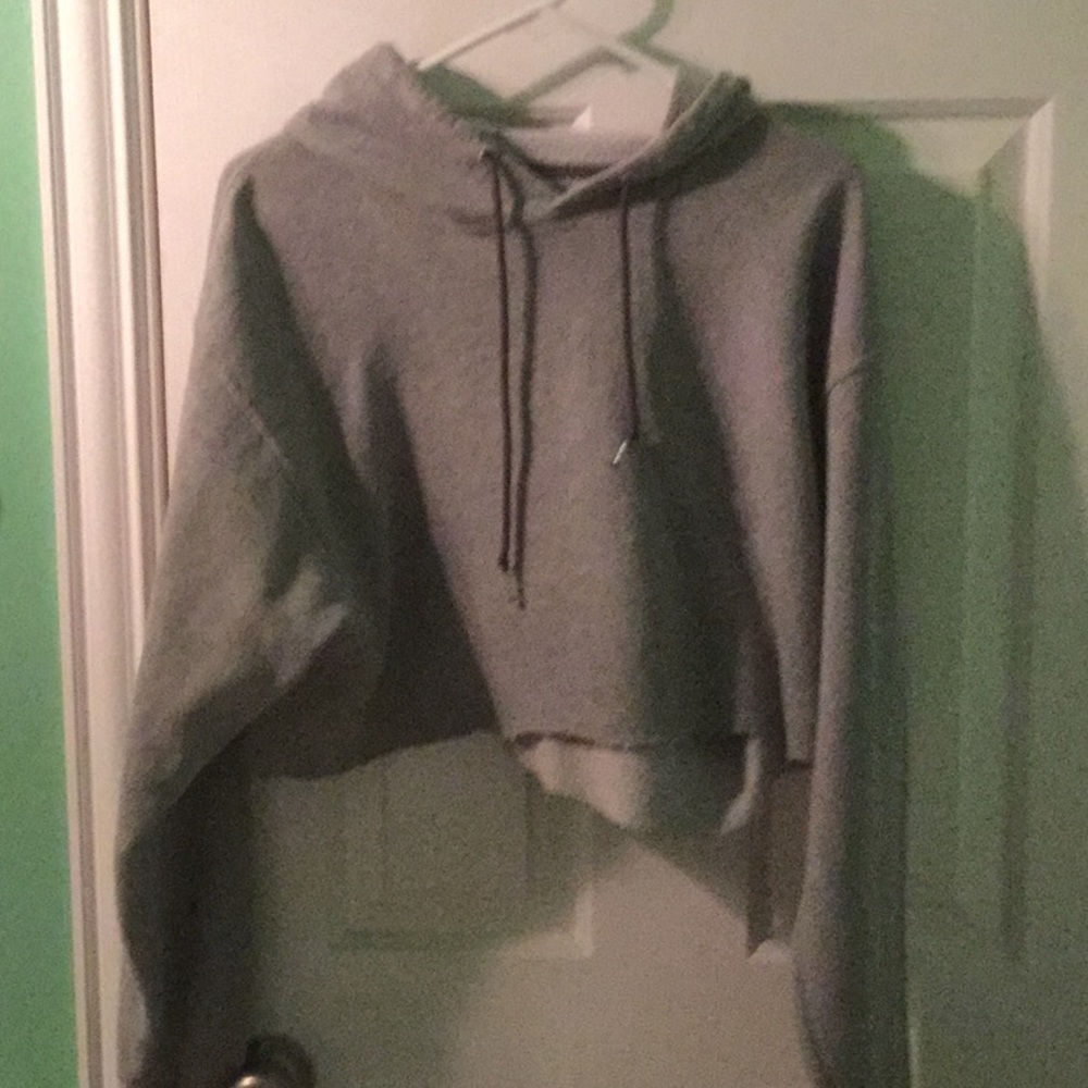 Cropped Grey Hoodie